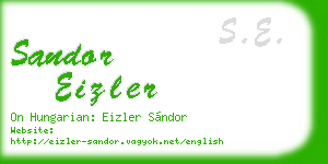 sandor eizler business card